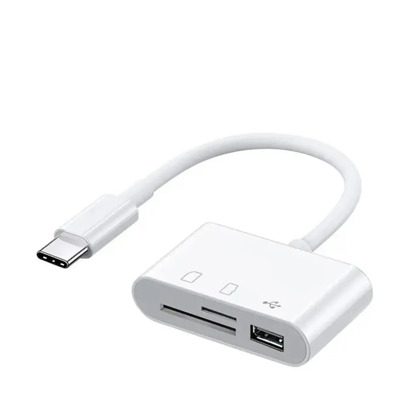 Adaptateur USB 3 en 1 Type-C vers cartes SD et TF
