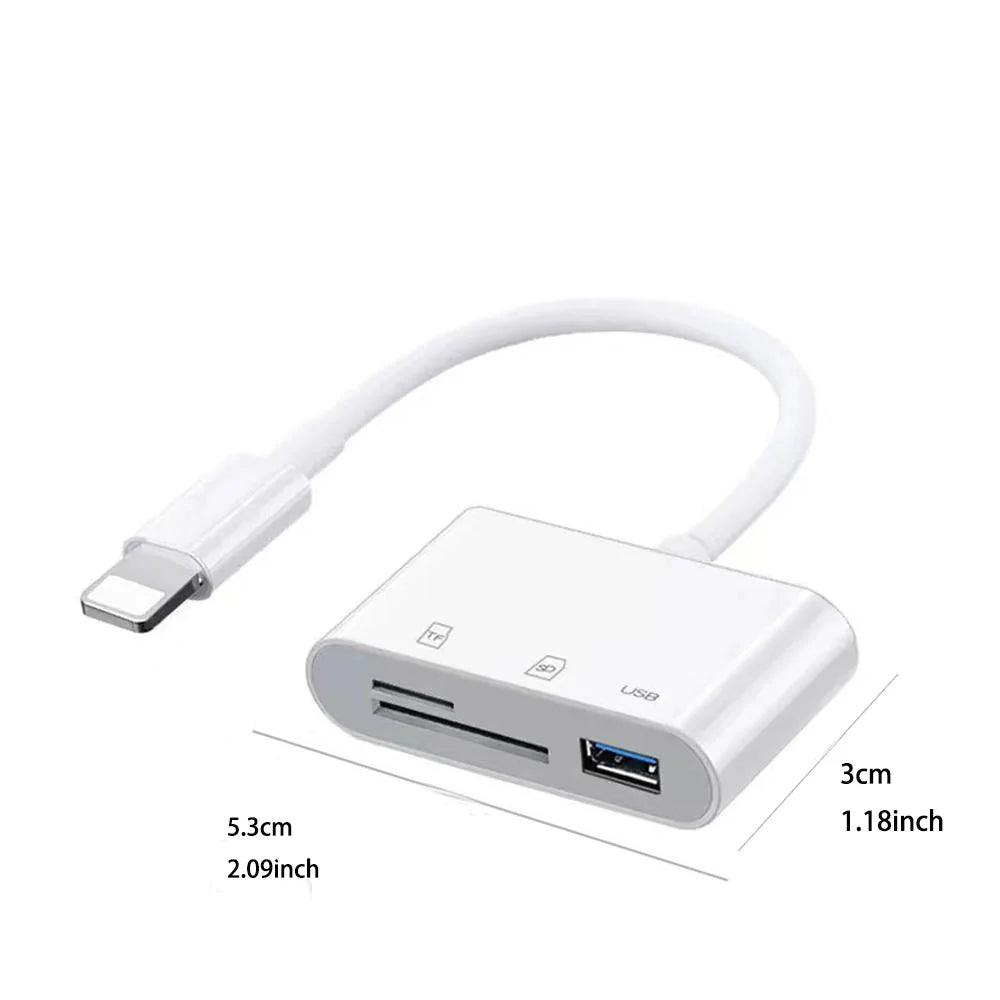 Adaptateur USB 3 en 1 Type-C vers cartes SD et TF
